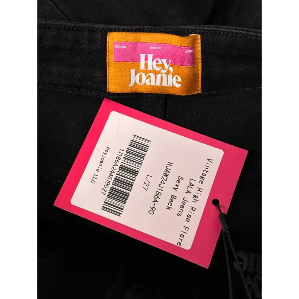 New Hey Joanie Jeans 27 Womens Vintage High Rise Flare LaLa Sexy Back
